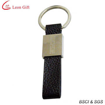 Promotional Gift Item Metal Black Leather Key Chain